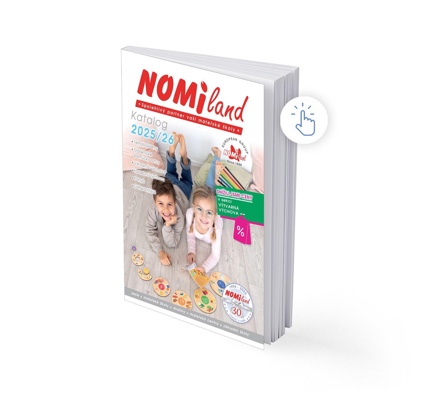 Obálka katalogu Nomiland 2025/2026.