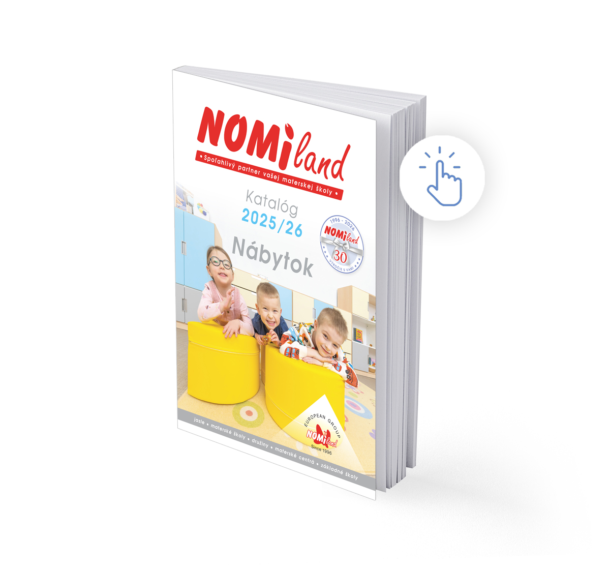 Obálka nábytkového katalógu Nomiland 2025/2026