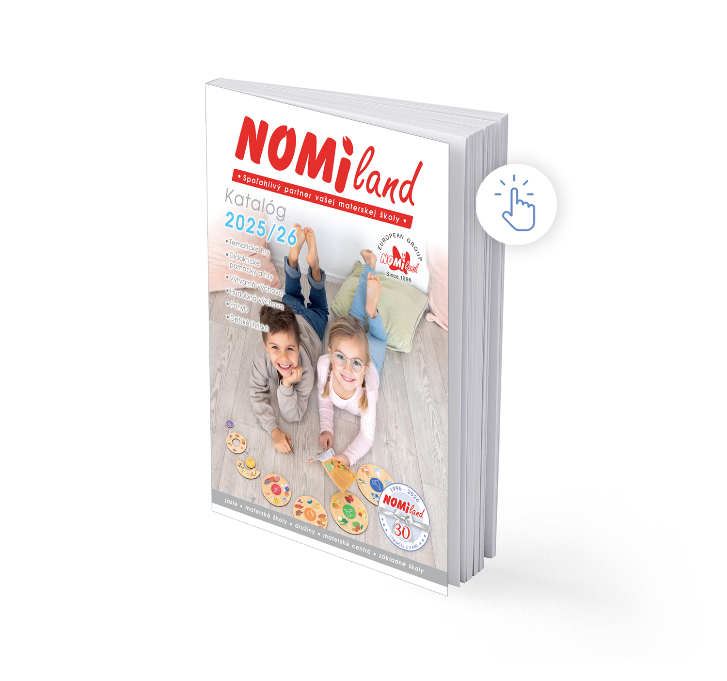 Couverture du catalogue Nomiland 2025/2026.